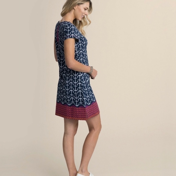 Hatley Mini dress Nellie Coastal Red navy white short sleeve Vacation Beach XS - Picture 1 of 10